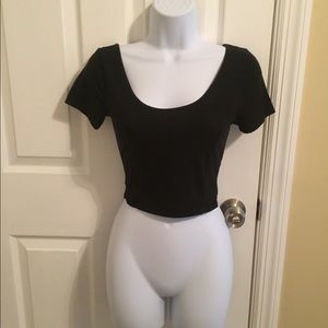 Black Crop Top - Small